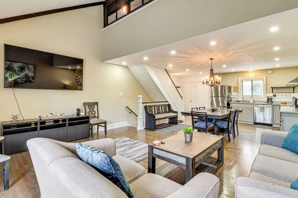 Living Room | 2-Story Condo | Free WiFi