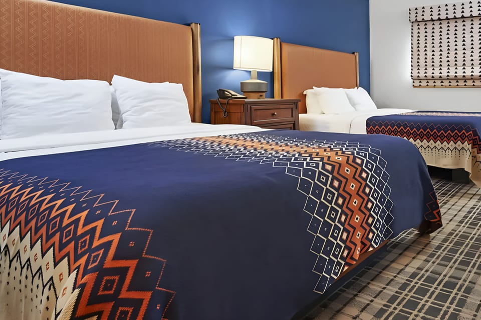 Drift off after a full day in this serene room.