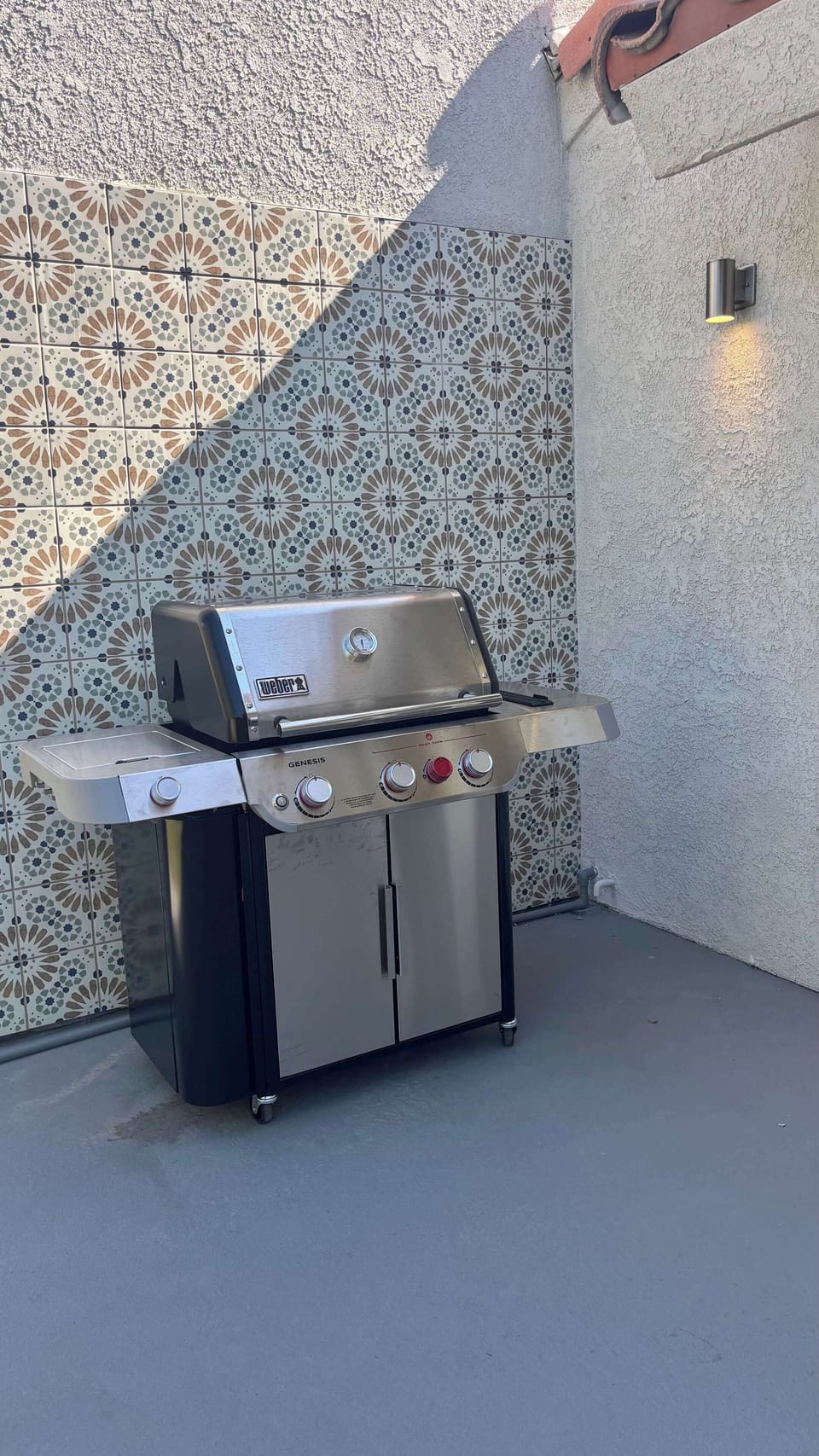 Grill at side yard