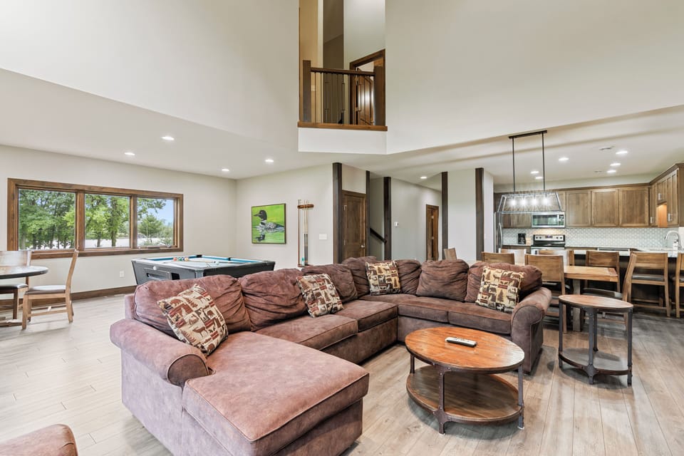 Large Living room with Lake views