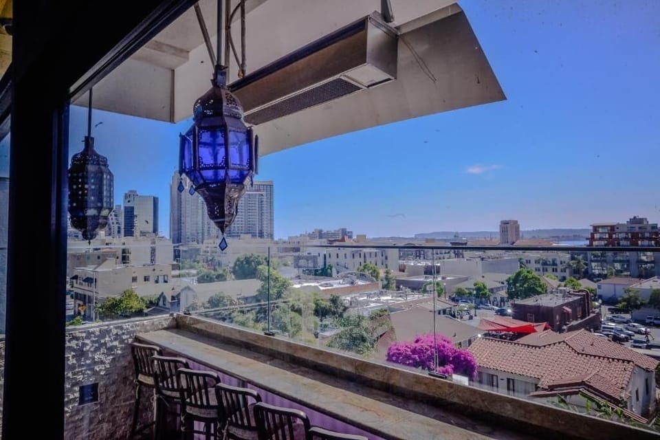 Soak up sweeping city views from the breezy rooftop terrace.
