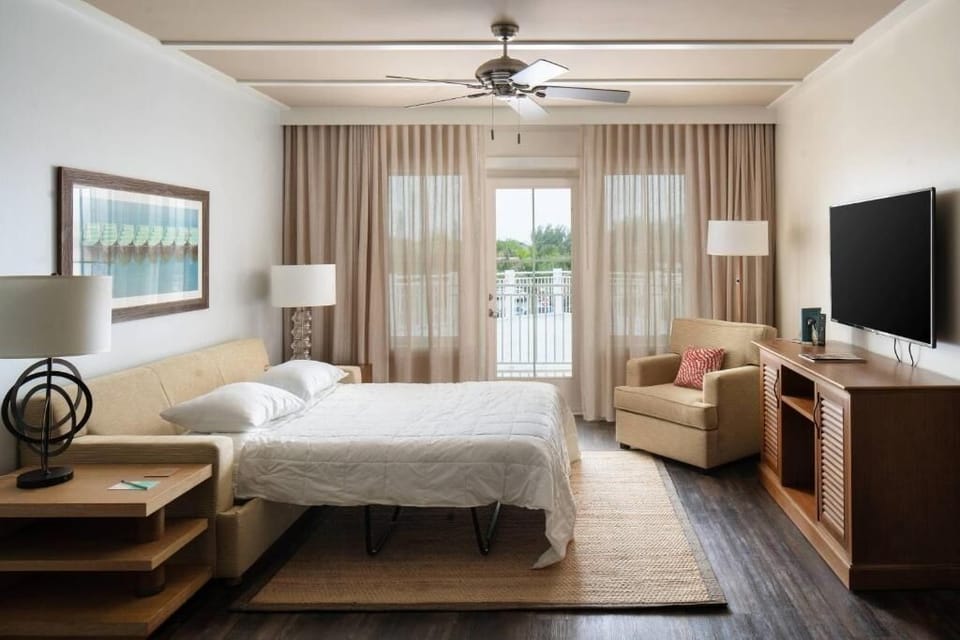 Stretch out with extra lounge seating and soft evening light.