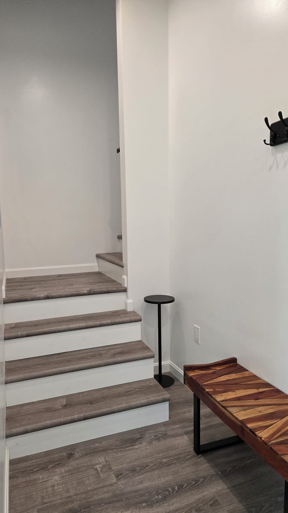 Space for shoes and coats before going upstairs into the living space. 