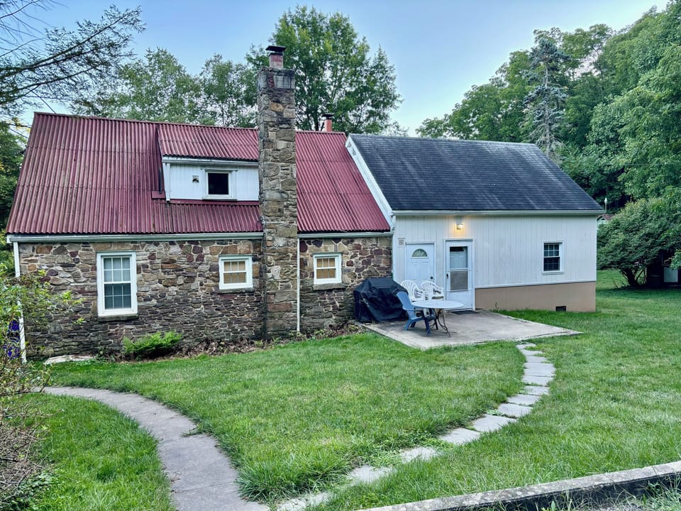Rear of house with parking