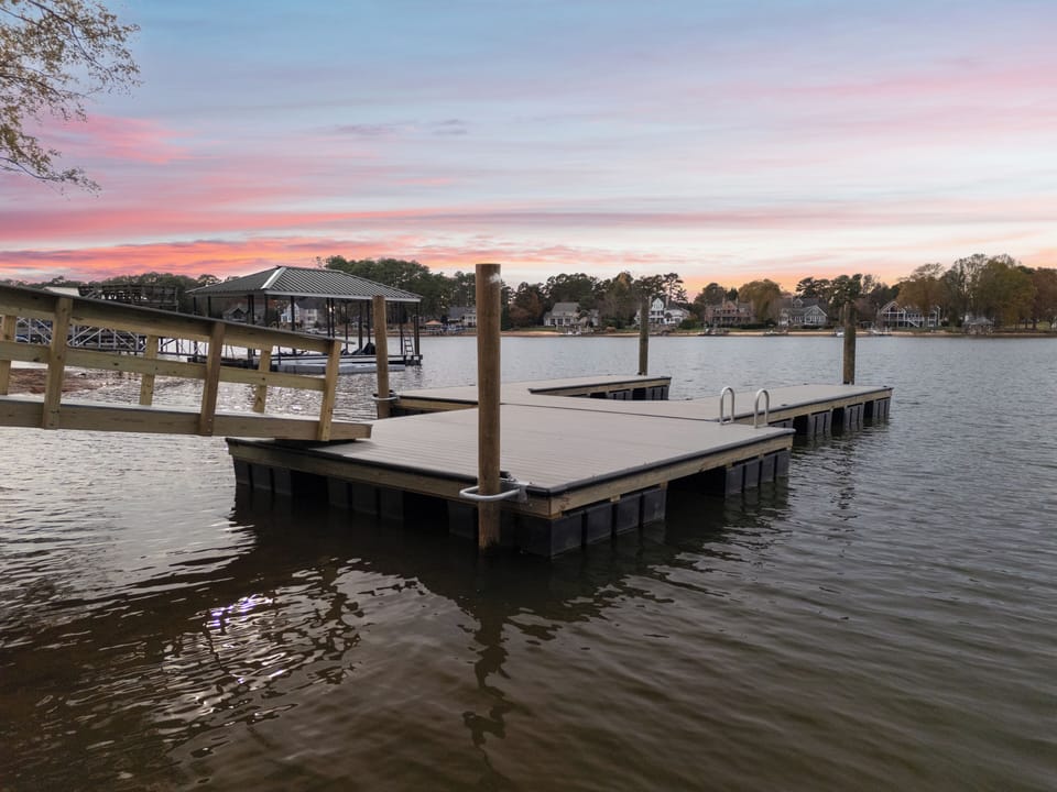 Peaceful dock with beautiful lake views.