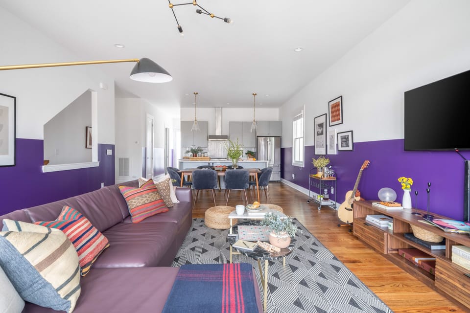 Gather with friends and family in the living area's open space. (Reba)