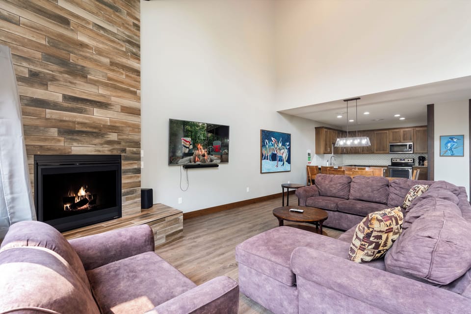 Living Room with Electric Fireplace