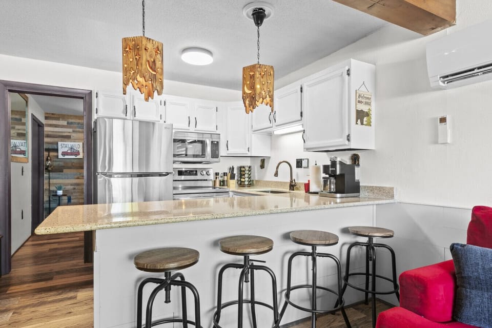 Cook with ease using modern appliances and plenty of counter space.