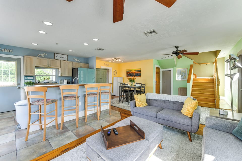 Interior | Free WiFi | Central A/C & Heat | 2-Story Condo