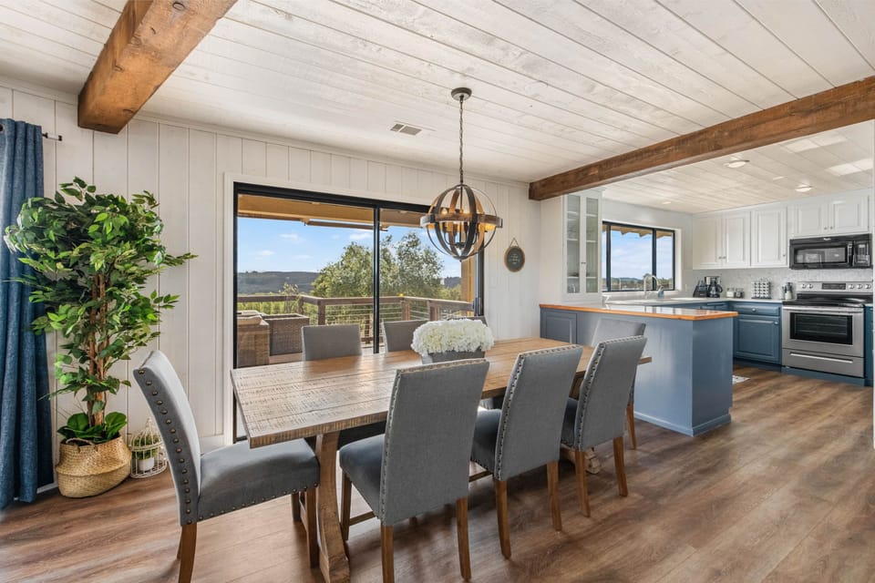 Large dining just off the kitchen