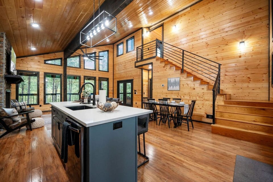 A chef’s-eye view of cozy gatherings and warm wood tones.