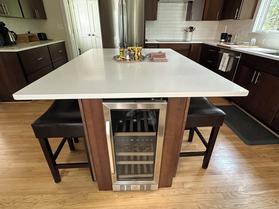 Kitchen bar and wine cooler lichen