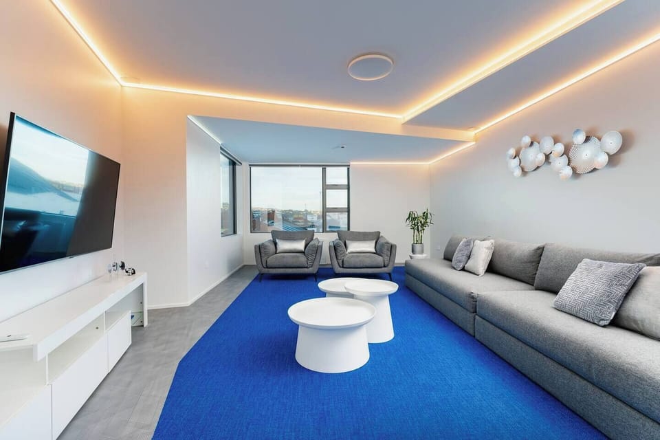Enjoy the comfort while watching your favorite TV shows after a day of exploring
