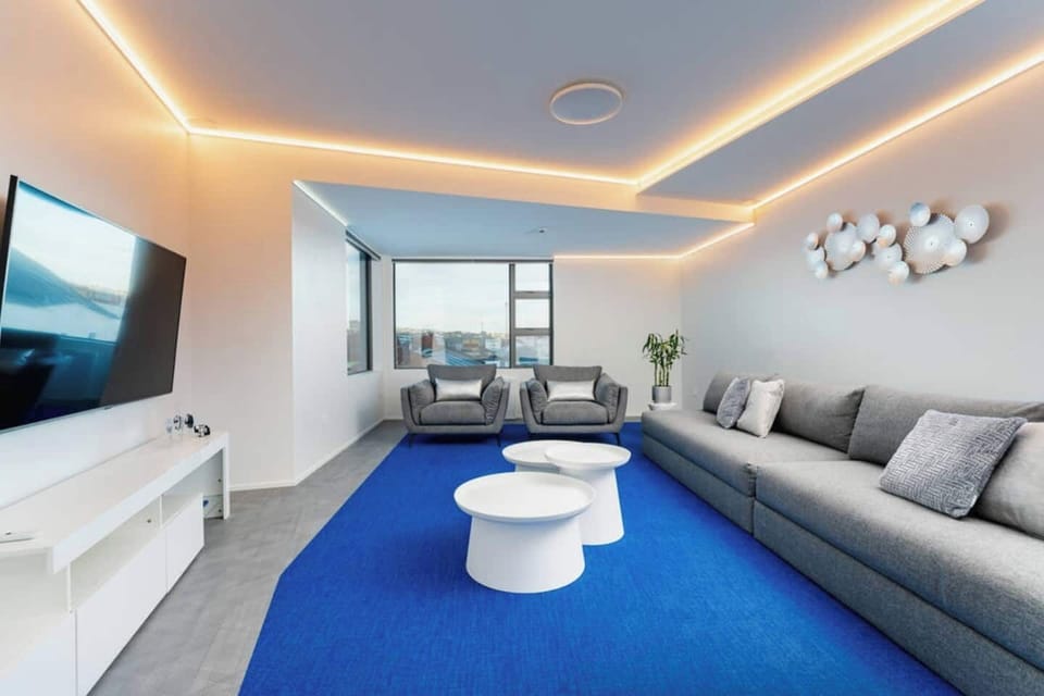 Enjoy the comfort while watching your favorite TV shows after a day of exploring