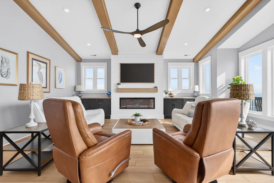 Living Room - Frame TV & Electric Fireplace