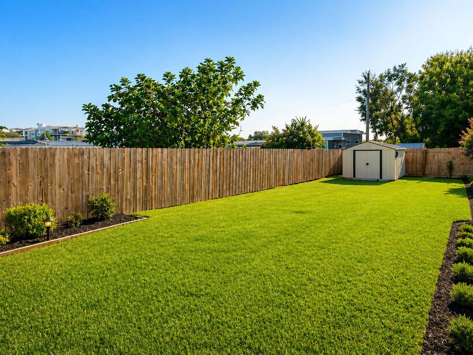 backyard fully fenced