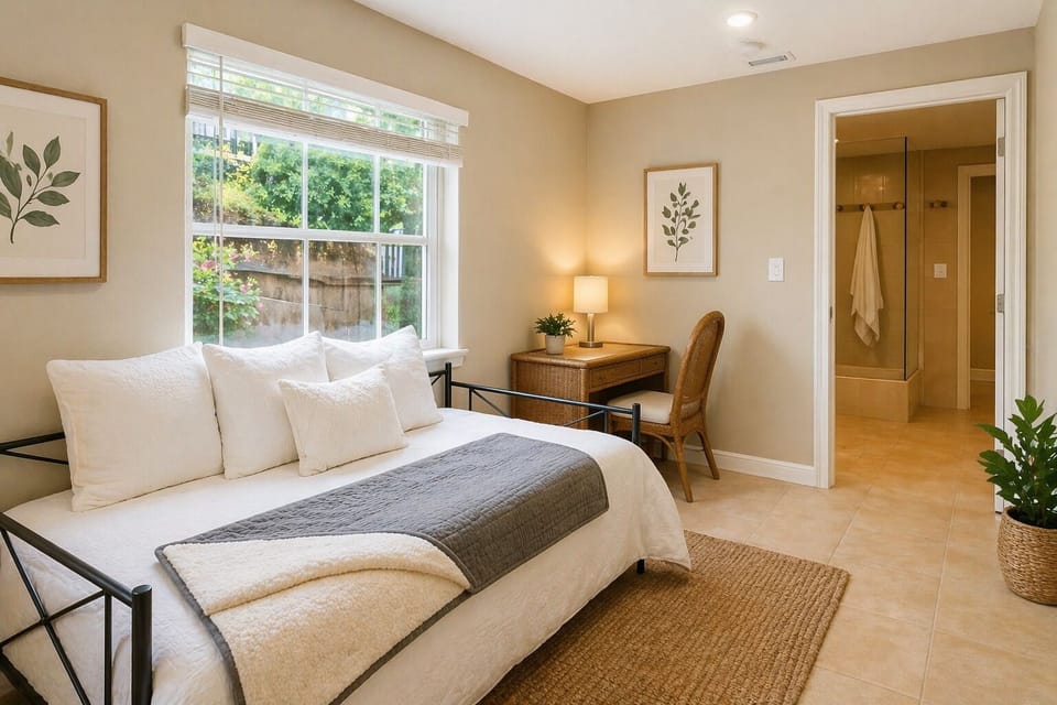 Bedroom 5 - Cozy bedroom with single bed, closet storage, and natural light