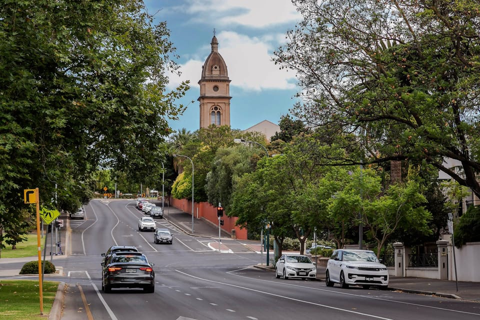 North Adelaide's scenic streets and iconix churches