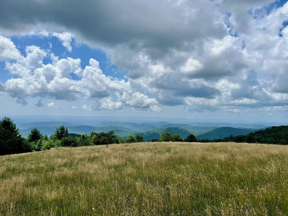 Hike near Blue Ridge Parkway Milepost 241. ~30 minute drive.