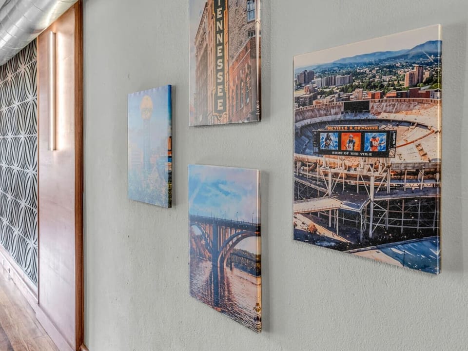 Gallery Wall: Explore local artistry with vibrant prints celebrating Knoxville’s charm!