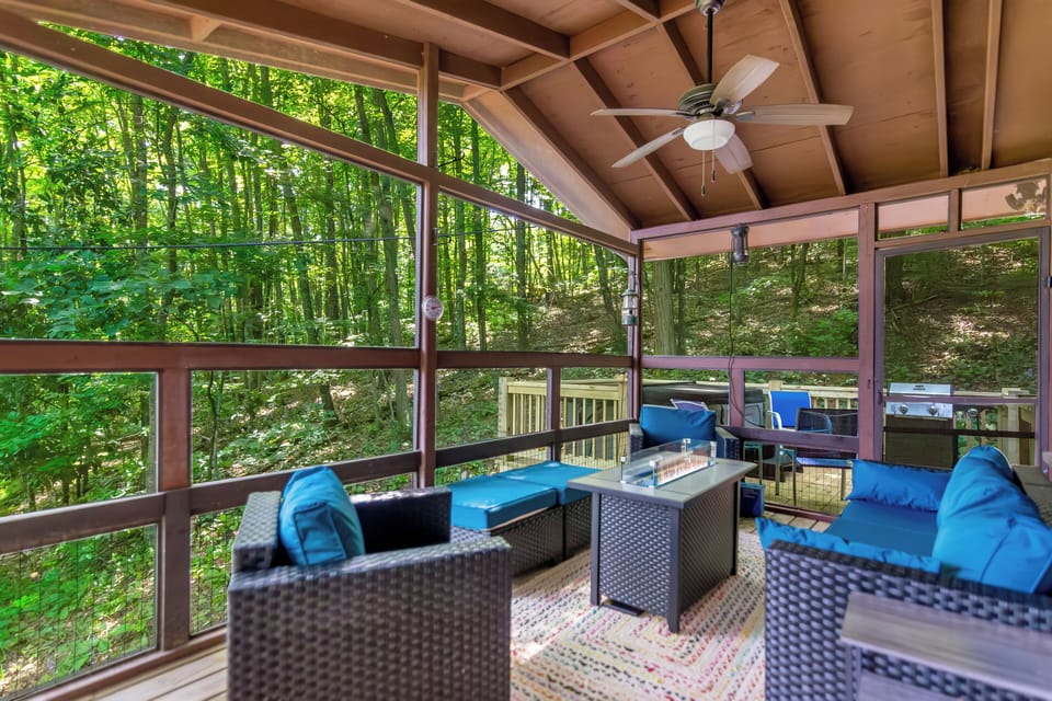 Everyone's favorite space- the screened in deck. 