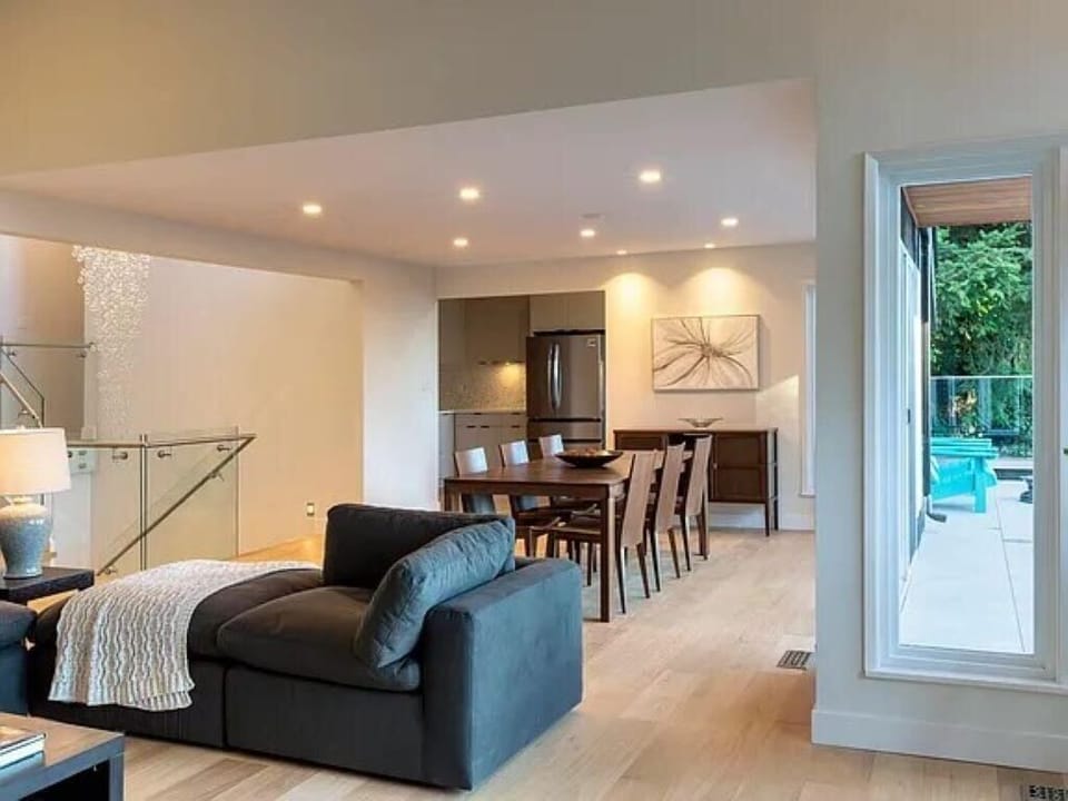 Dining area and adjoining living area