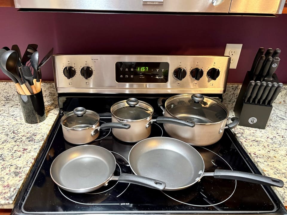 Fully stocked kitchen