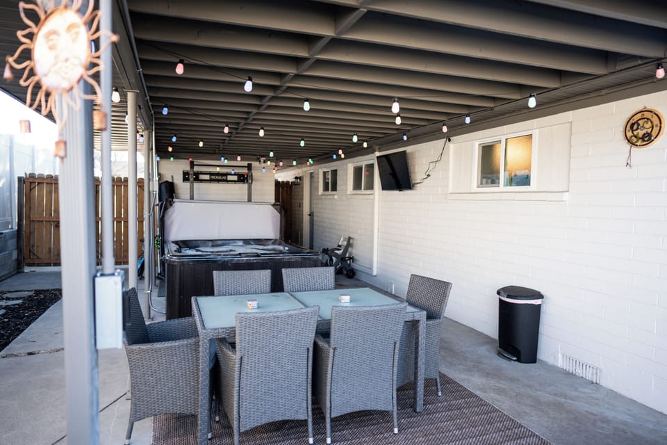 Enjoy the patio and hot tub!