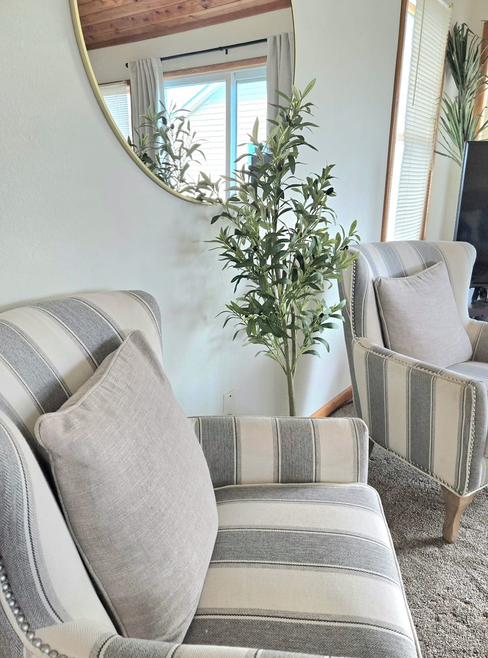 Top-Level Living Room with Deck Access