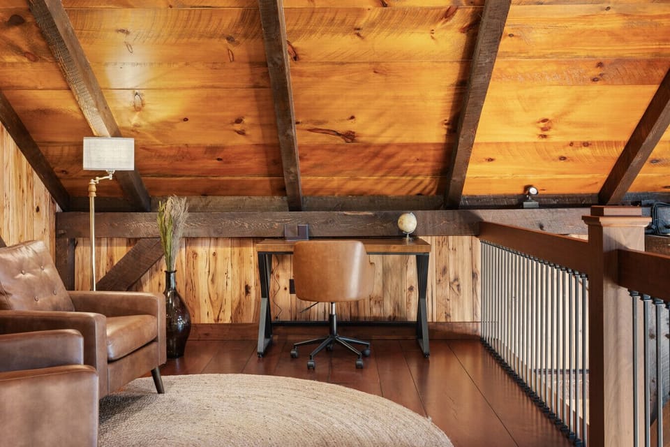 Loft with Workspace and Seating Area
