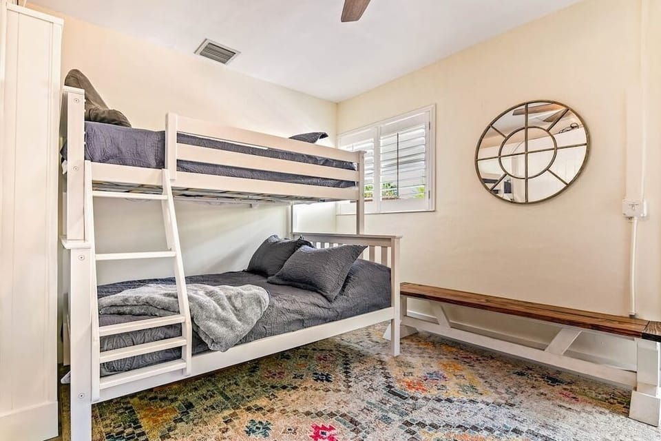 Twin/double mattress bunk beds for the kids!