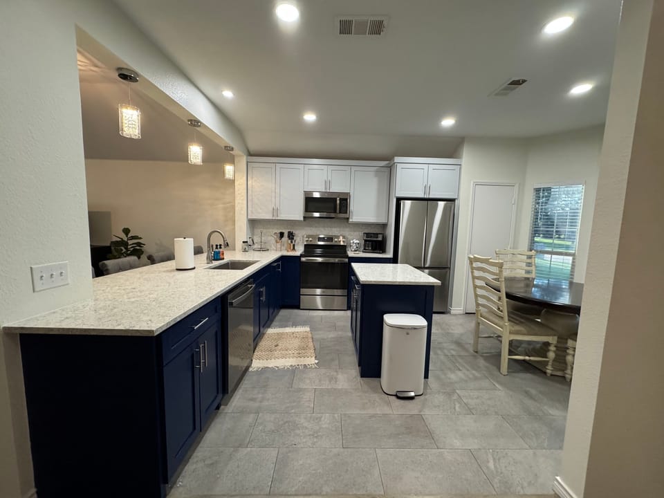 Fully stocked kitchen with everything you will need during your stay.