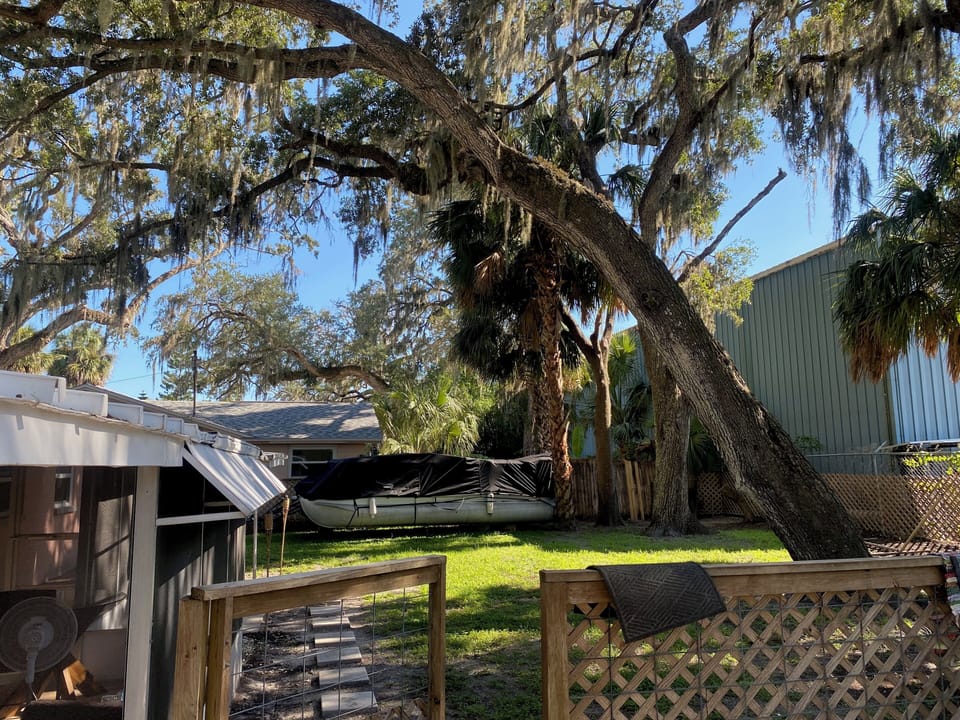Fenced in back yard