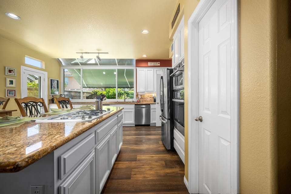 Kitchen galley and pantry entrance