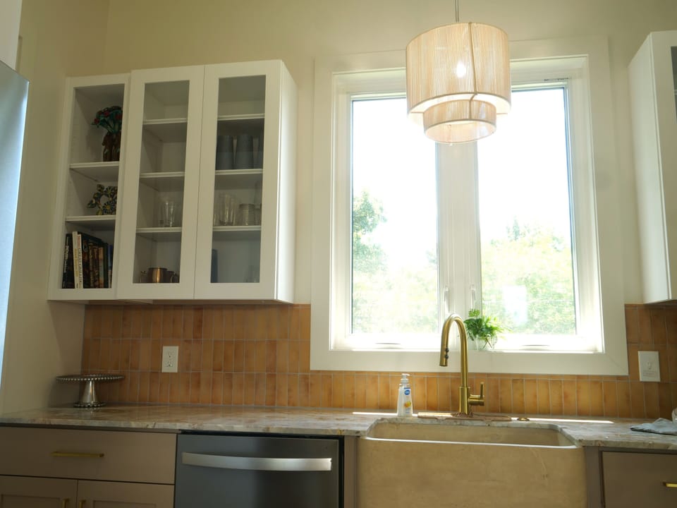 Oversized sink with plenty of natural light 