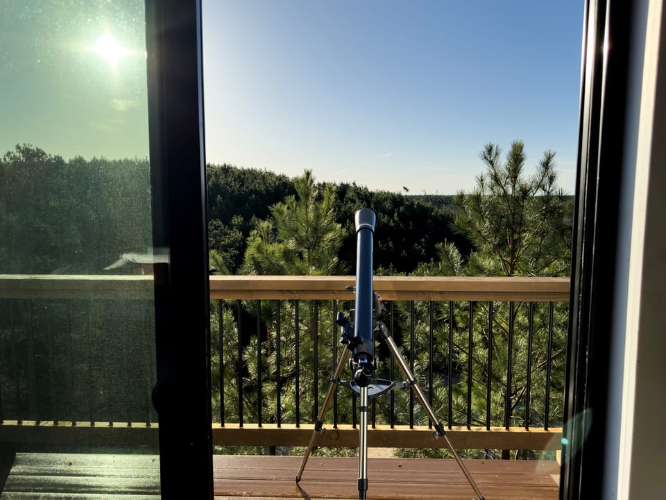 Stargaze in total seclusion and zero light noise; telescope views of endless skies and forest that strech for miles.