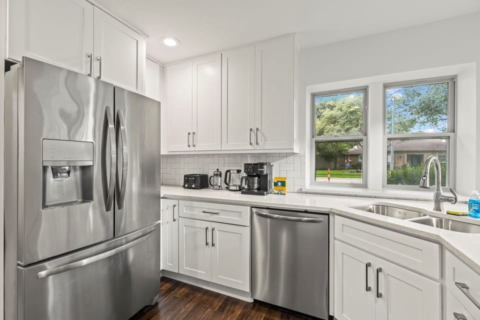 Whether you're a seasoned chef or just looking to heat up a bite, this kitchen has you covered. It's fully stocked and ready for you to create, connect, and enjoy.