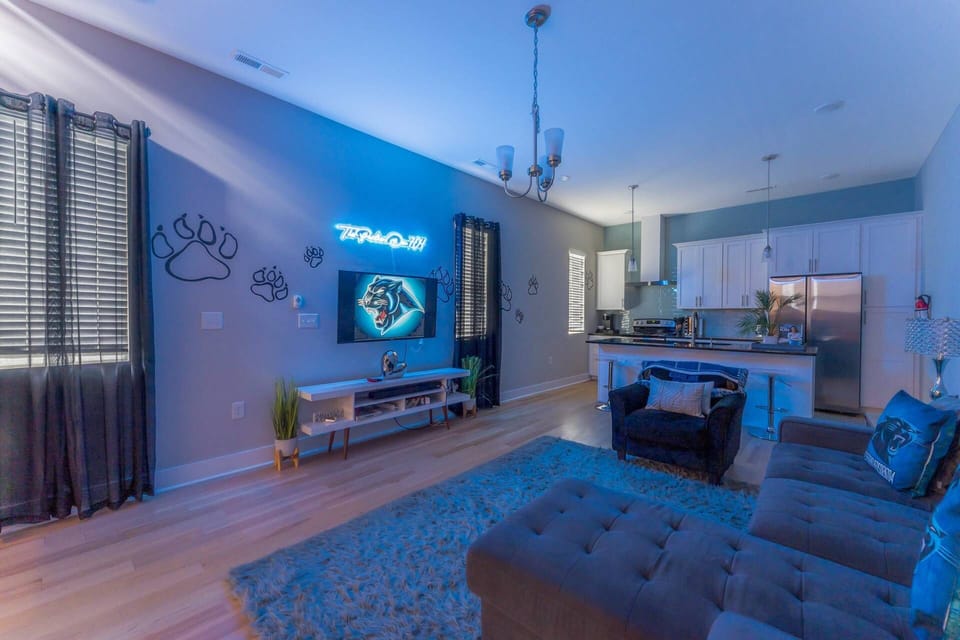 Living room is cozy on 2nd floor