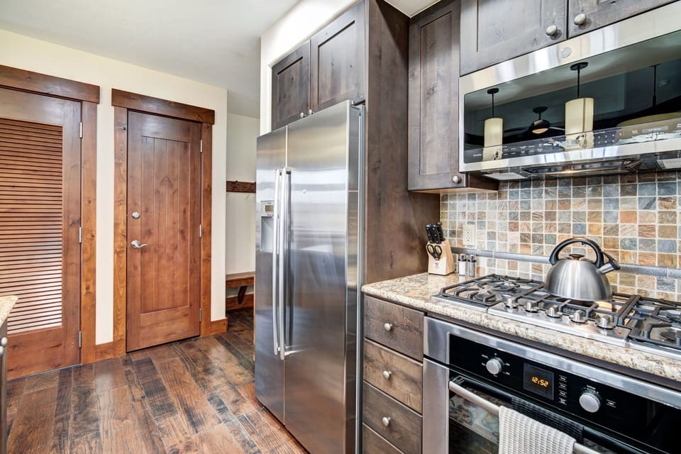 Abundant storage makes the kitchen as functional as it is beautiful