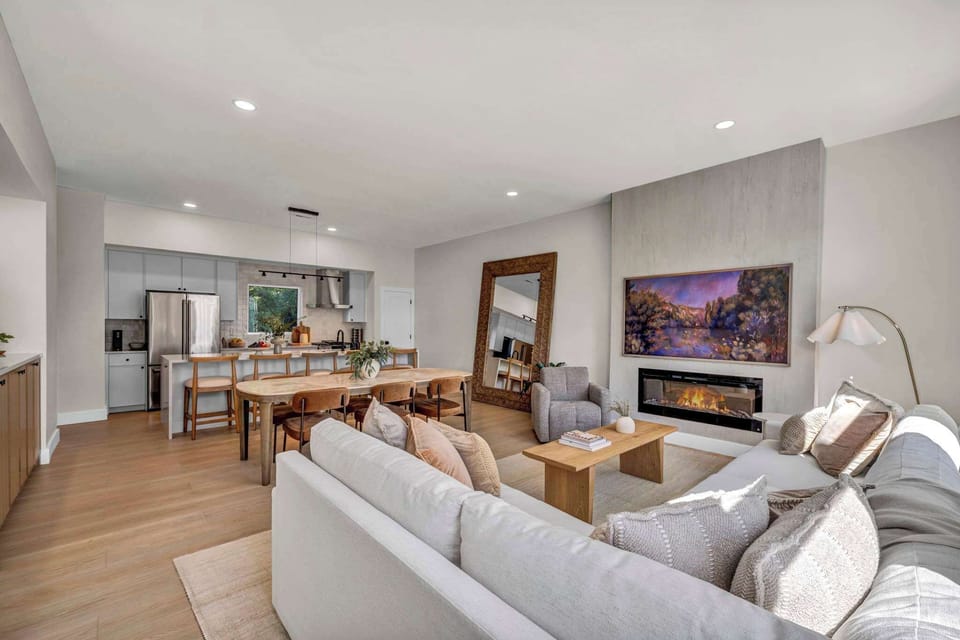 Bright modern living space with open-concept design and stylish interiors perfect for gathering and unwinding together.