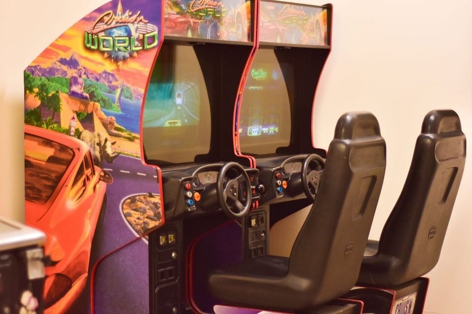 Race side-by-side and relive nostalgic arcade thrills together.
