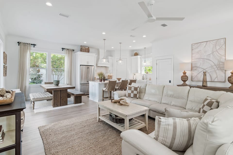 Twist & Shout - Dune Allen Beach - Open Kitchen, Dining, and Living Area