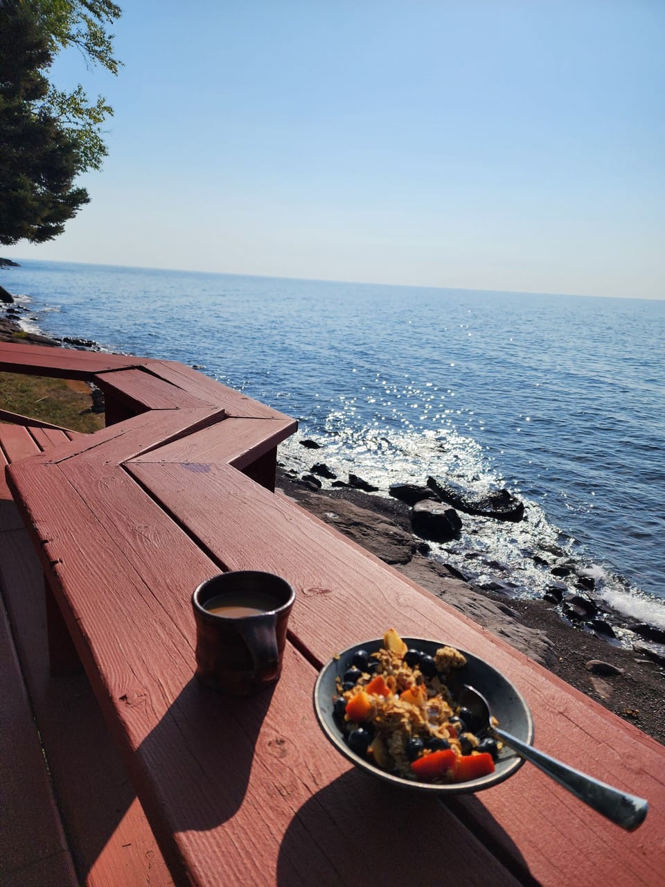 Breakfast on the deck is the best!