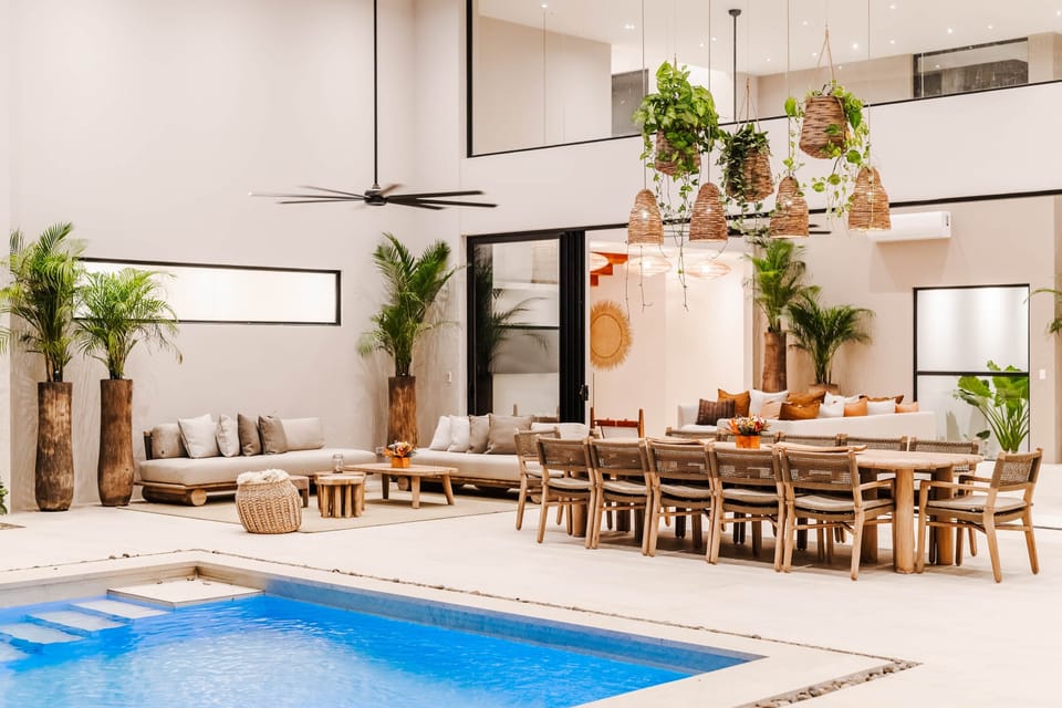 Deck and pool area