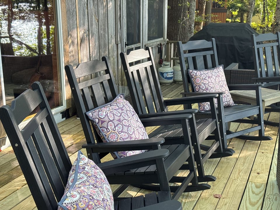 This year we added six new  generously sized rocking chairs
