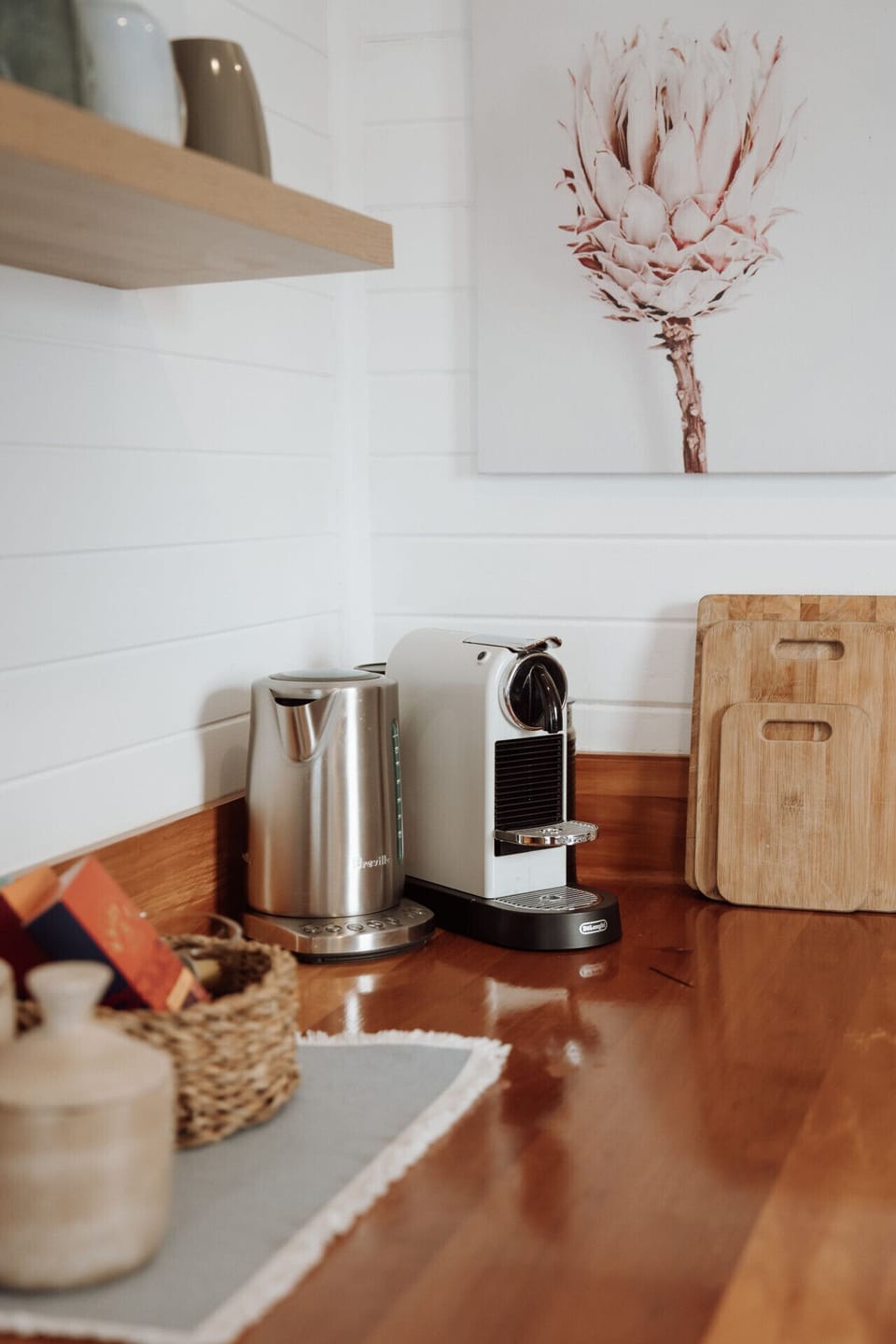 Nespresso coffee with a variety of pods and tea for your morning cuppa.