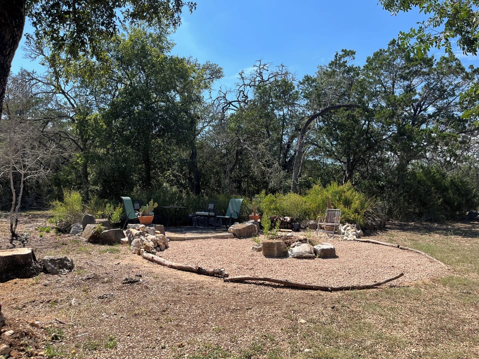 The fire pit.