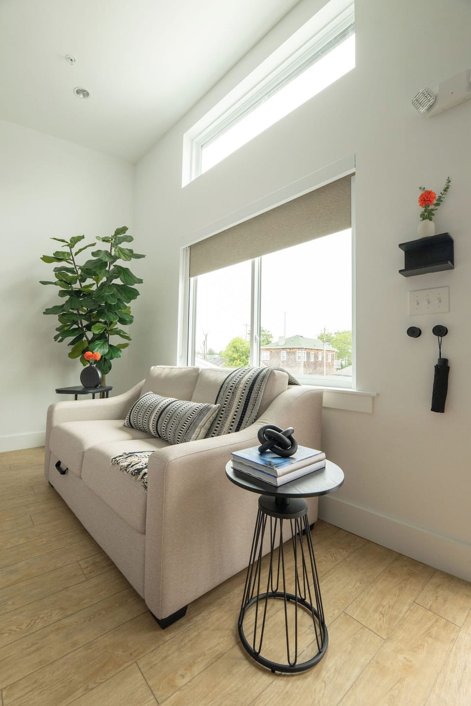 Lounge by the sunlit window and savor quiet morning views.