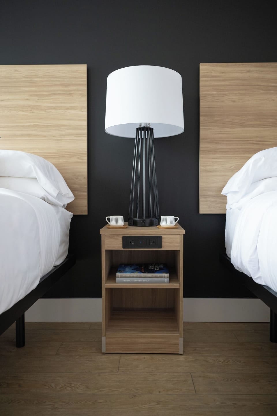 Enjoy thoughtful nightstand comforts for an easy, relaxing stay.