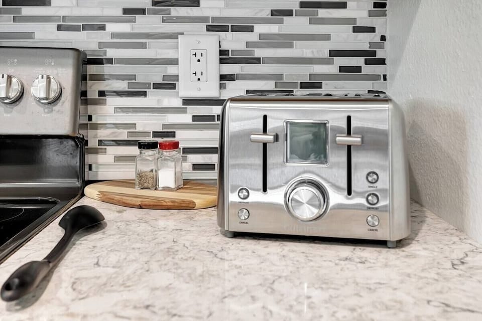 And of course, a toaster for your bread to complement your coffee.